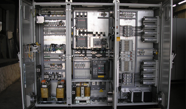 PLC + Power + Capaciator Panel
